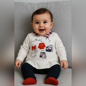 CHICCO SWEATER + PANTS 6 MONTHS